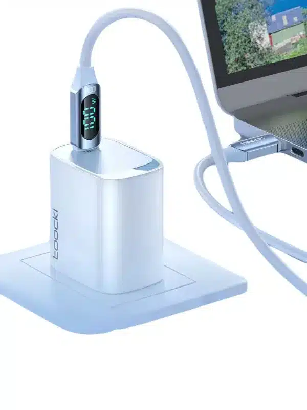 Cable de carga rápida USB Tipo-C Toocki 100W PD con LED y Protección de Voltaje