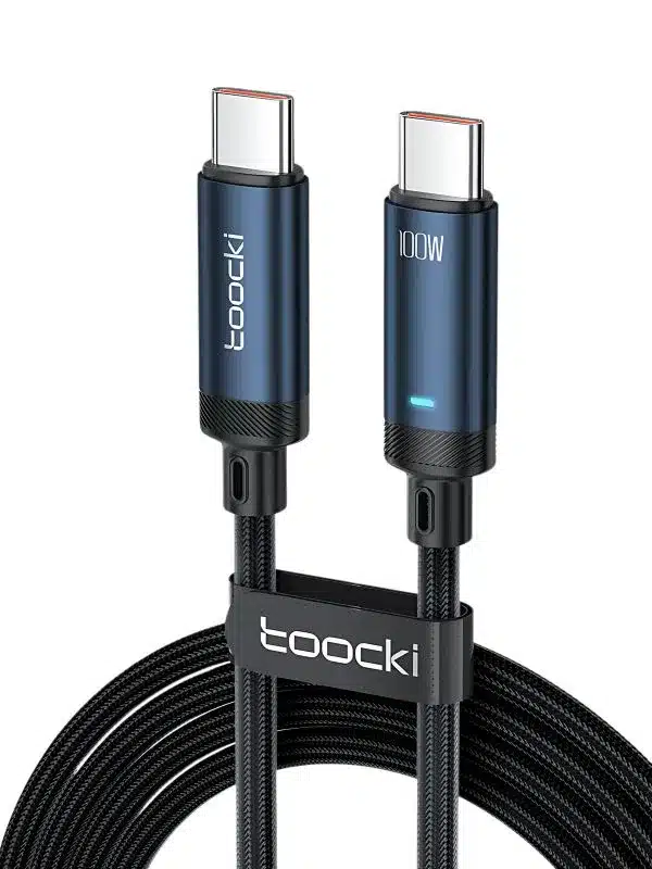 Cable Toocki Tipo C 100W con Carga Rápida y LED Inteligente