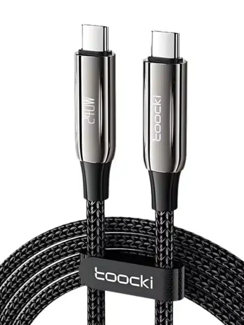 Cable Toocki Tipo C 240W Carga Rápida PD 3.1 con Protección Inteligente