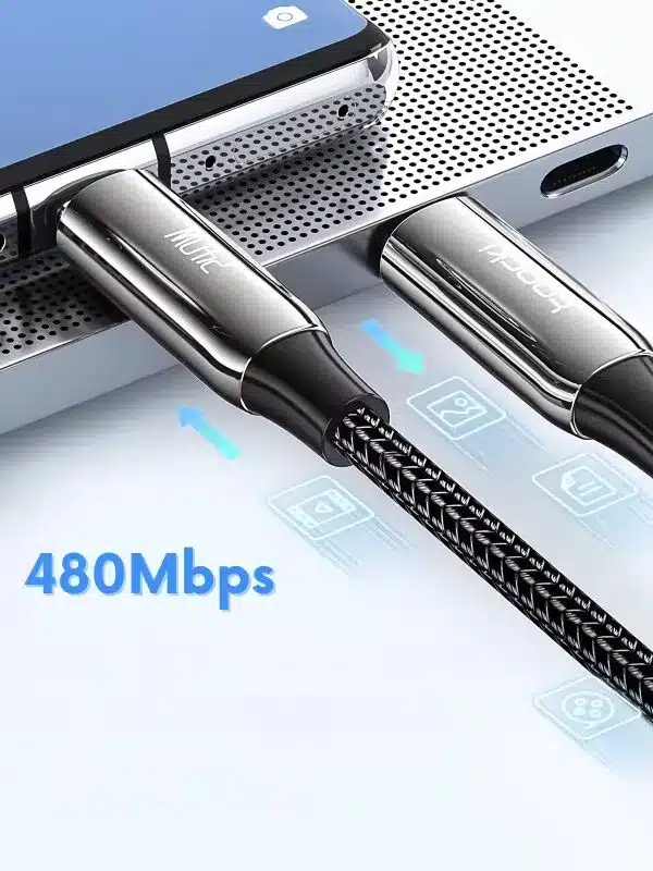 Cable Toocki Tipo C 240W Carga Rápida PD 3.1 con Protección Inteligente