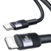 🔌 Cable Lightning iPhone Usams 30W Carga Rápida y Datos | Trenzado Reforzado 1m