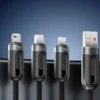 Cable de Carga Rápida 3 en 1 Toocki 66W – Potencia y Versatilidad en un Solo Cable
