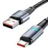 Cable Tipo C Toocki 66W con Carga Rápida y indicadorLED