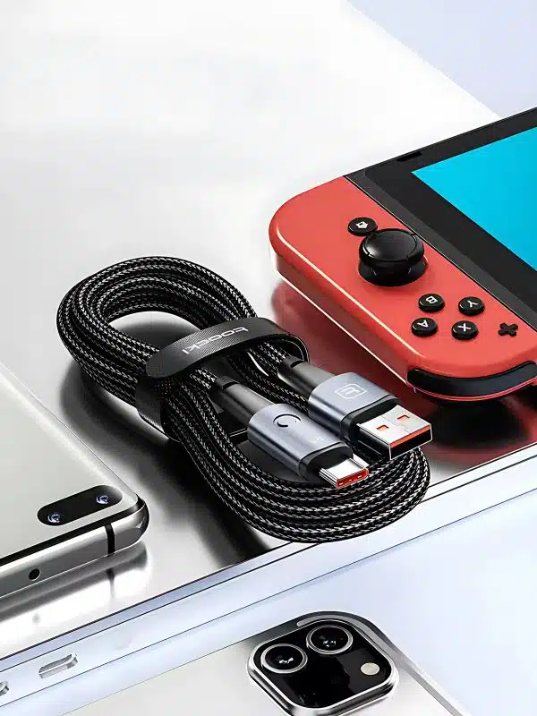 Cable Tipo C Toocki 66W con Carga Rápida y indicadorLED