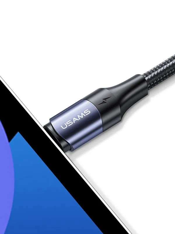 Cable de carga rápida Tipo C a C 100W 3 Metros USAMS – Carga y Transferencia de Datos