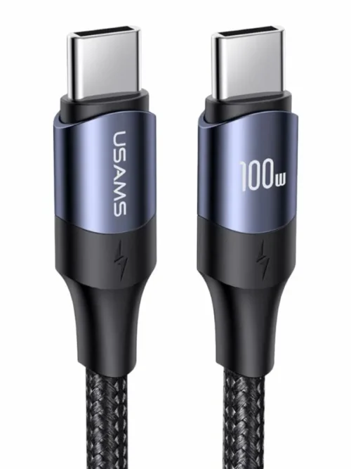 Cable de carga rápida Tipo C a C 100W 3 Metros USAMS – Carga y Transferencia de Datos