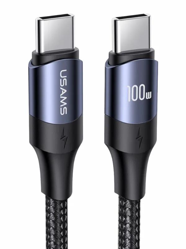 Cable de carga rápida Tipo C a C 100W 3 Metros USAMS – Carga y Transferencia de Datos
