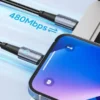 ⚡ Cable de Carga Rápida Toocki 20W – Tipo C a Lightning con Indicador LED