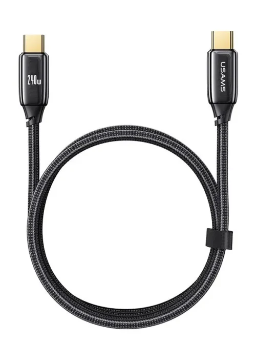 🔌 Cable de Carga Rápida Tipo C a C 240W 2 Metros Usams Carga Rápida PD 3.1 Trenzado Reforzado