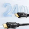 🔌 Cable de Carga Rápida Tipo C a C 240W 2 Metros Usams Carga Rápida PD 3.1 Trenzado Reforzado