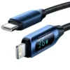 Cable de Carga Rápida Toocki 36W – Tipo C a Lightning con LED Inteligente
