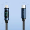 Cable de Carga Rápida Toocki 36W – Tipo C a Lightning con LED Inteligente