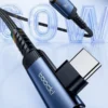 Cable de Carga Rápida 60W Tipo C a C con Ángulo de 90° – Toocki para Gamer | 1 Metro, Alta Velocidad 480Mbps