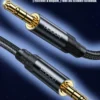 Cable Auxiliar 3.5mm Toocki de 1 Metro | Audio Hi-Fi Reforzado con Nailon – Compatible con Celulares, Autos y Parlantes