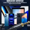 Cable Auxiliar 3.5mm Toocki de 1 Metro | Audio Hi-Fi Reforzado con Nailon – Compatible con Celulares, Autos y Parlantes