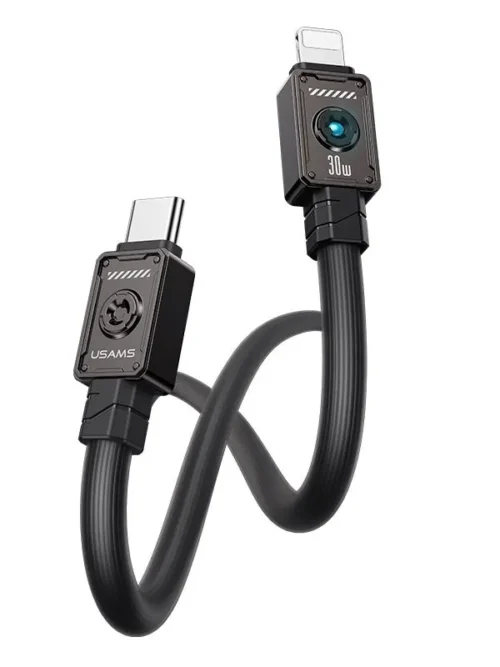 🔌 Cable de Carga Rápida Lightning a USB-C 30W Usams – PD para iPhone, iPad – 1.2m Reforzado y Antienredos