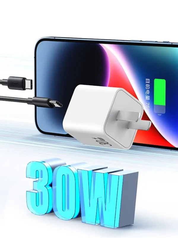 🔌 Cable Lightning iPhone 30W Usams – Carga Rápida y Transferencia de Datos 1m