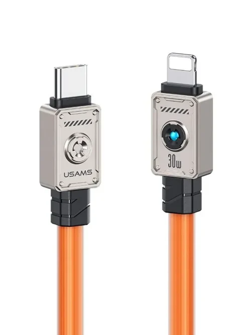 Cable Lightning 30W Usams antienredos - flexibilidad del cable