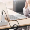 Cable Magnético Tipo C a C 60W Toocki | Carga Rápida y Transferencia de Datos 480Mbps – 1 Metro