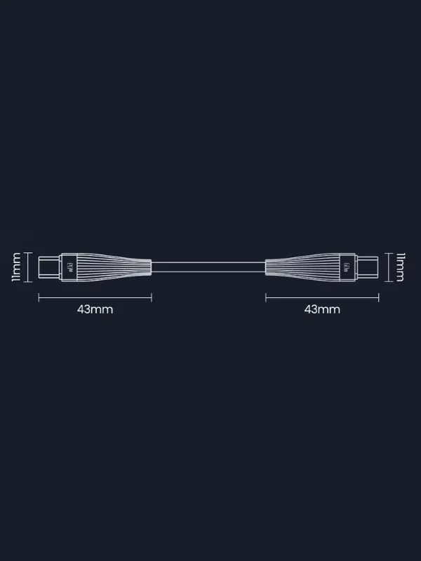Cable Magnético Tipo C a C 60W Toocki | Carga Rápida y Transferencia de Datos 480Mbps – 1 Metro