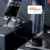 Cable Magnético Tipo C a C 60W Toocki | Carga Rápida y Transferencia de Datos 480Mbps – 1 Metro