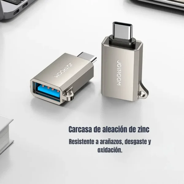 Adaptador OTG tipo C Joyroom con carcasa de aleación de zinc resistente