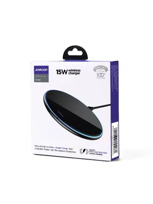 cargador inalambrico 15w Joyroom A3015W empaque