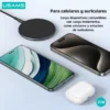 Dispositivos compatibles con el cargador Usams CD223 Cargador inalámbrico para celular Usams CD223 compatible con iPhone, Android y estuches de audífonos