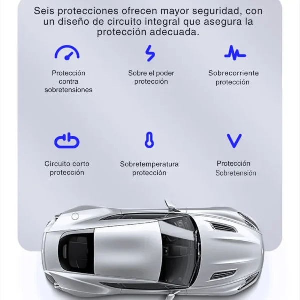Seis protecciones de seguridad del cargador para carro de carga rápida Yesido Y38