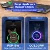 Cargador Remax RP-U82 con carga rápida FCP 18W para Huawei y QC 3.0 27W para Xiaomi por el puerto USB