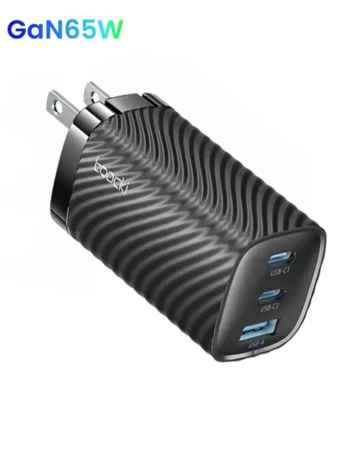 Cargador carga rápida Inteligente GaN 65W Toocki | Ultra Rápido y Seguro