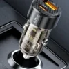 🔌 Cargador para Auto Carga Rápida 60W USB Tipo C y A Toocki | Doble Puerto QC 3.0 PD Compacto Universal