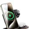 Cargador Inalámbrico 3 en 1 Toocki con Protección Inteligente y Diseño Magnético