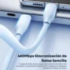 Cable Toocki USB-C a USB-C 100W con transmisión de datos de alta velocidad
