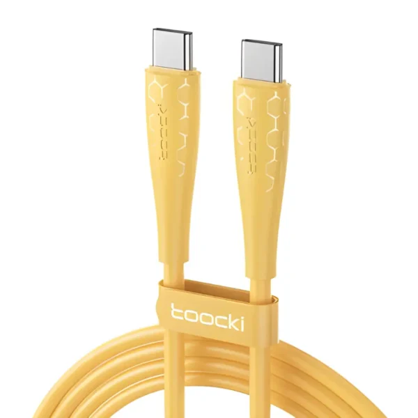 Cable Toocki Tipo-C a Tipo-C 60W color amarillo