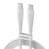 Cable Toocki Tipo-C a Tipo-C 60W color blanco