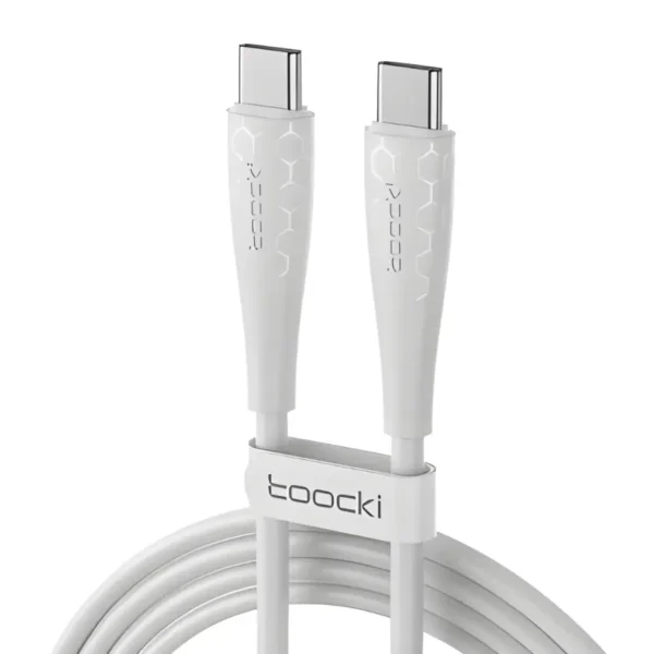 Cable Toocki Tipo-C a Tipo-C 60W color blanco