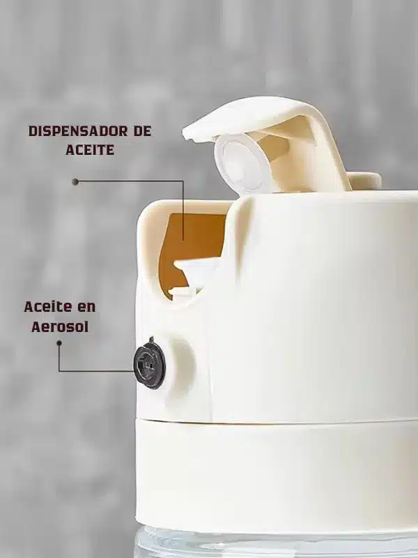 Dispensador de Aceite 2 en 1 con Chorro y Aerosol – Vidrio 470ml Verde