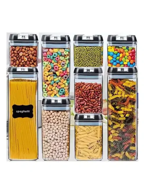 Set de Organizadores de Cocina Herméticos 7 Piezas con Etiquetas y Marcador Reutilizable
