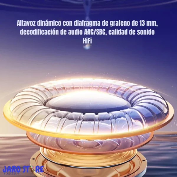 Audífonos Joyroom BC1 diafragma de grafeno 13mm Altavoz dinámico con diafragma de grafeno de 13mm de los audífonos Joyroom BC1 ANC, sonido HiFi AAC/SBC