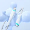 Conectores Lightning y USB-C del cable Toocki PD 20W color blanco