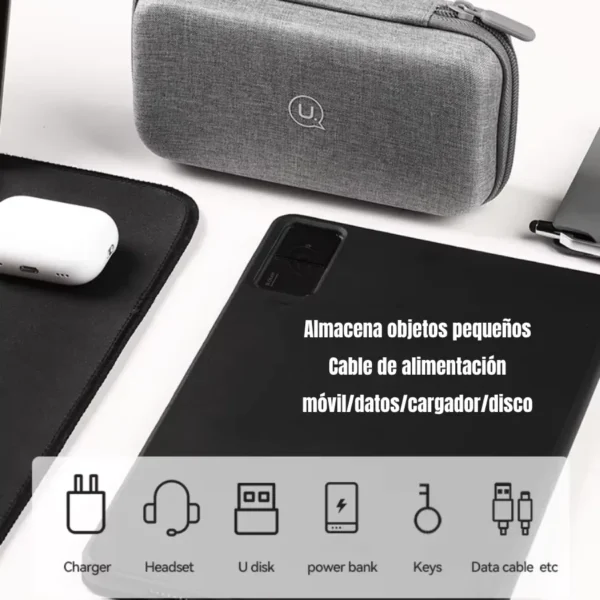 Organizador de cables Usams ZB263 para cargador, audífonos, memoria USB, power bank y llaves