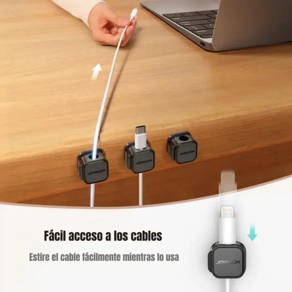 facil-acceso-cables-1.webp Fácil acceso a cables con el organizador magnético Joyroom