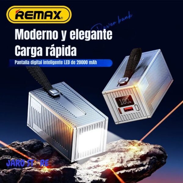 Power Bank Remax 20000mAh Container RPP-675 con Luz LED