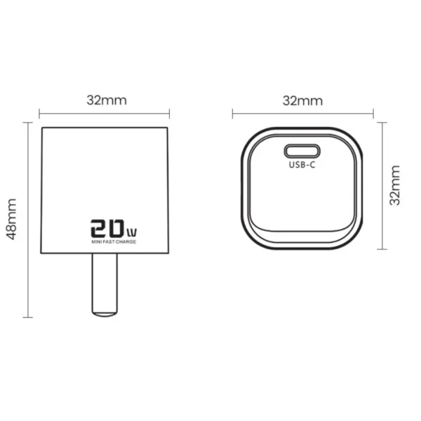 gan-04-dimensiones-1.webp Dimensiones compactas del cargador Toocki GaN 20W USB-C