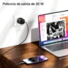 gan-06-potencia-20w-1.webp Cargador Toocki GaN 20W USB-C con carga rápida de alta potencia