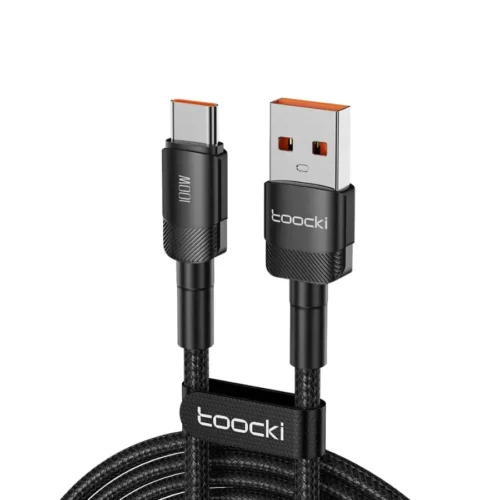 hy01-01-principal-negro-1.webp Cable Toocki USB-A a Type-C 100W 6A color negro, vista principal