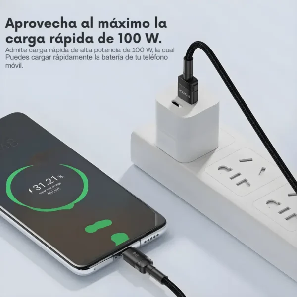 hy01-02-100w-carga-1.webp Cable Toocki USB-A a Type-C con carga rápida de 100W