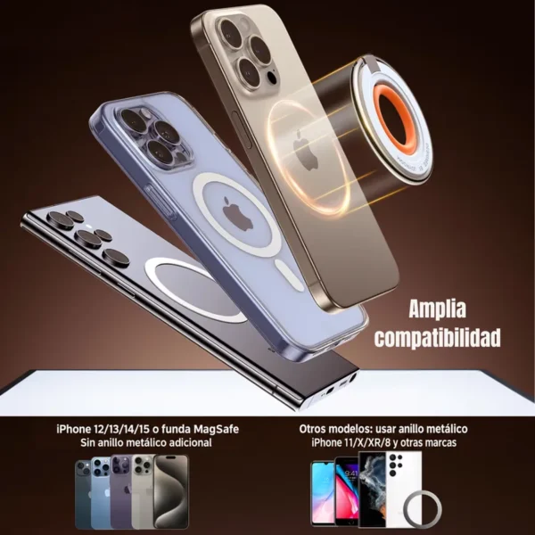 Popsocket MagSafe Joyroom ZS383 compatibilidad Compatibilidad del popsocket MagSafe Joyroom ZS383 con iPhone 12 a 15 y otros modelos con anillo metálico