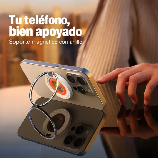 Popsocket MagSafe Joyroom ZS383 soporte de mesa Celular apoyado sobre la mesa con el popsocket MagSafe Joyroom ZS383 como soporte